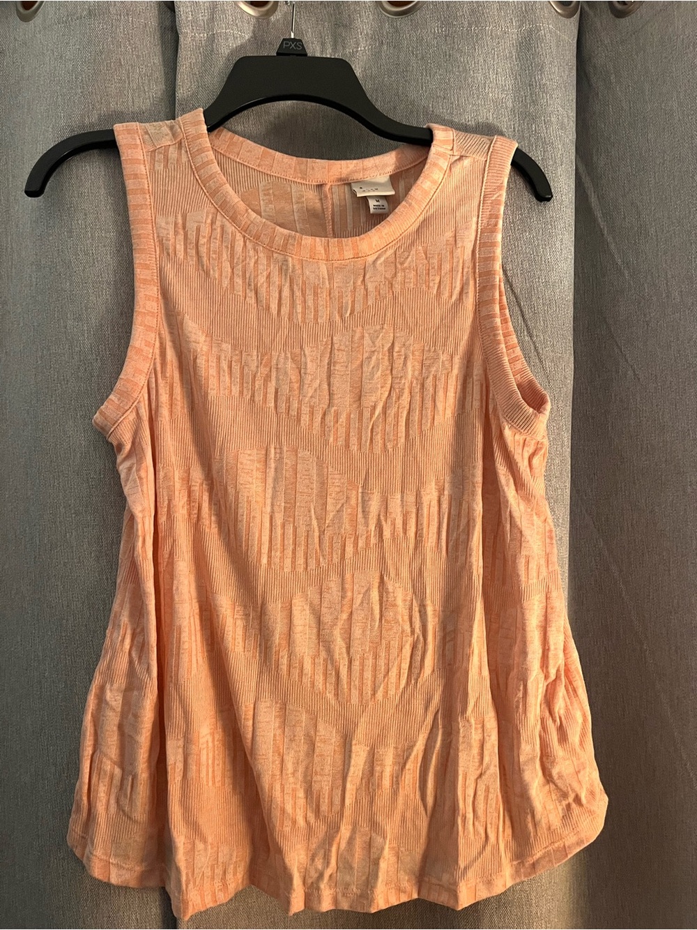 a new day Peach Sleeveless Textured Tank Top